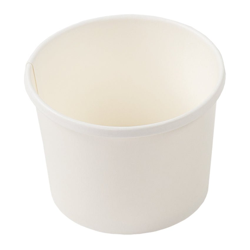 AmerCareRoyal PFC12WCOM 12 oz White Paper Food Container with Lid AmerCareRoyal