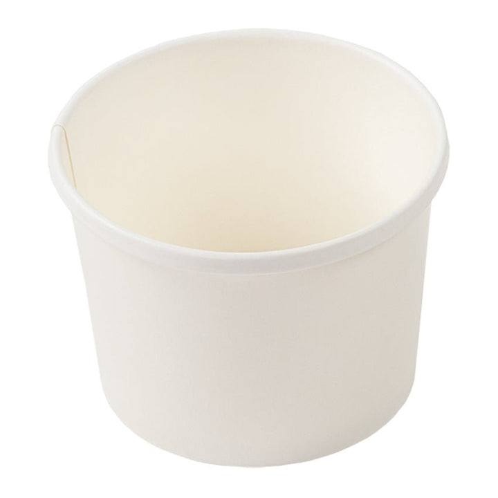 AmerCareRoyal PFC12WCOM 12 oz White Paper Food Container with Lid AmerCareRoyal