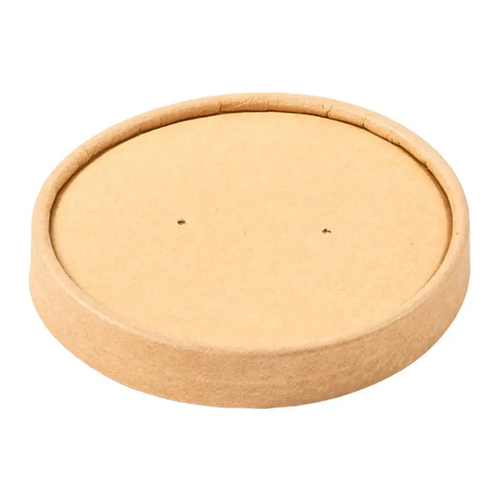 AmerCareRoyal PFC16NCOM 16 Oz Kraft Paper Food Container with Lid AmerCareRoyal