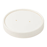 AmerCareRoyal PFC8WCOM 8 Oz White Paper Food Container with Lid