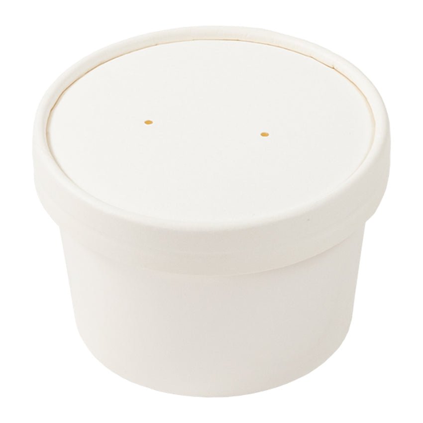 Royal PFC8WCOM 8 Oz White Paper Food Container with Lid