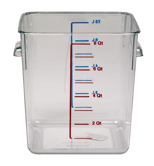Rubbermaid 6308 8 Qt Square Clear Container