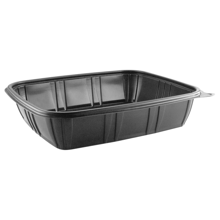 Sabert 72195B150 95 oz Black Microwaveable Rectangle Tray Sabert