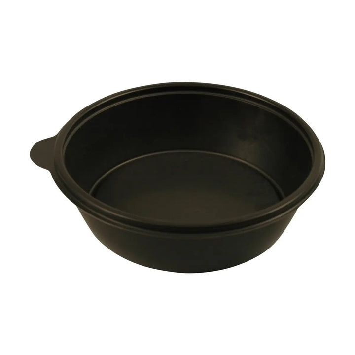 Sabert 77124B300 Fastpac 24 Oz Black Round Bowls Sabert