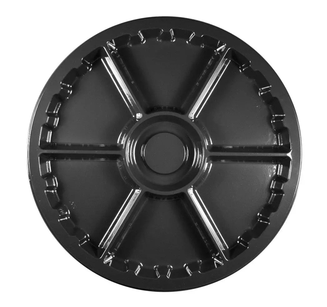 Sabert 9526 Black 16" Nova Plus 6-cpt Deep Tray