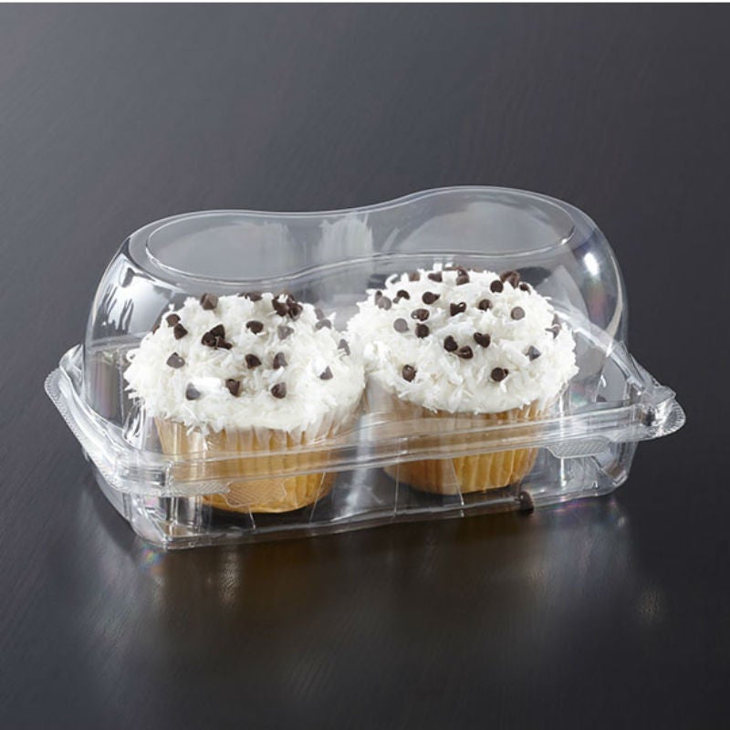 Sabert KP202 2-Count Jumbo Clear Cupcake Container