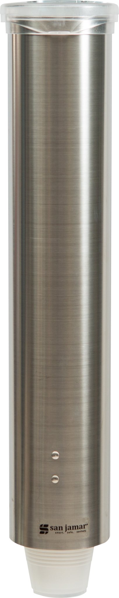 San Jamar C4150SS Small Pull-Type Stainless Steel Water Cup Dispenser San Jamar