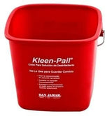 San Jamar KPP97RD 3 Quart Red Kleen-Pail Pro Sanitizer Pail