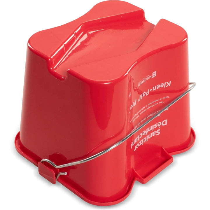San Jamar KPP97RD 3 Quart Red Kleen-Pail Pro Sanitizer Pail