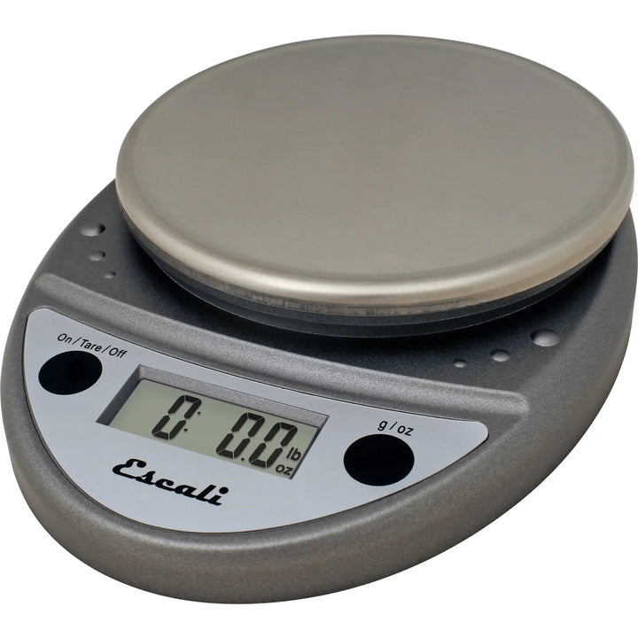 San Jamar SCDGP11M 11# x 0.1 Oz Round Professional Digital Scale Metallic San Jamar
