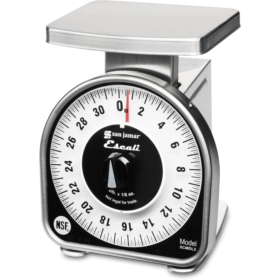 San Jamar SCMDL2 2# x 1/4 Oz Mechanical Dial Scale San Jamar