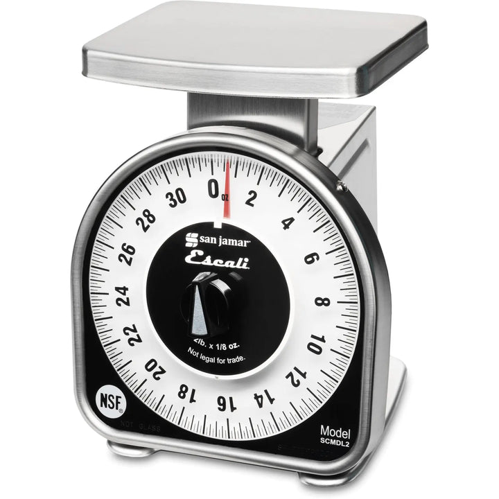 San Jamar SCMDL2 2# x 1/4 Oz Mechanical Dial Scale San Jamar