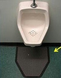 Sanimat Urinal Floor Protector Mat Black