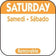 National Checking R106R 1" Saturday Square Removable Label - Orange