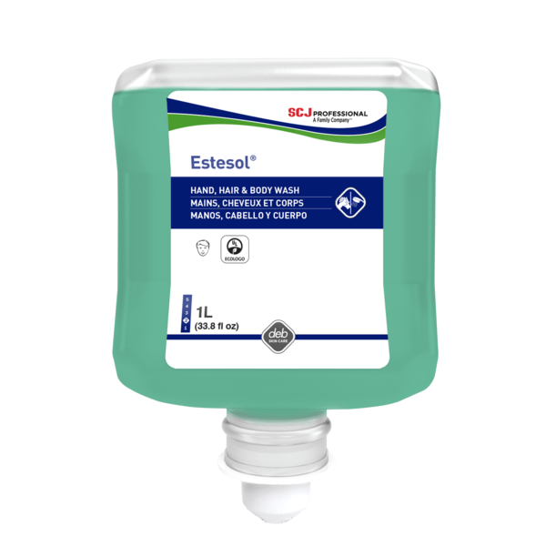 Deb HAB1L Estesol Hand, Hair & Body 1 Liter Deb