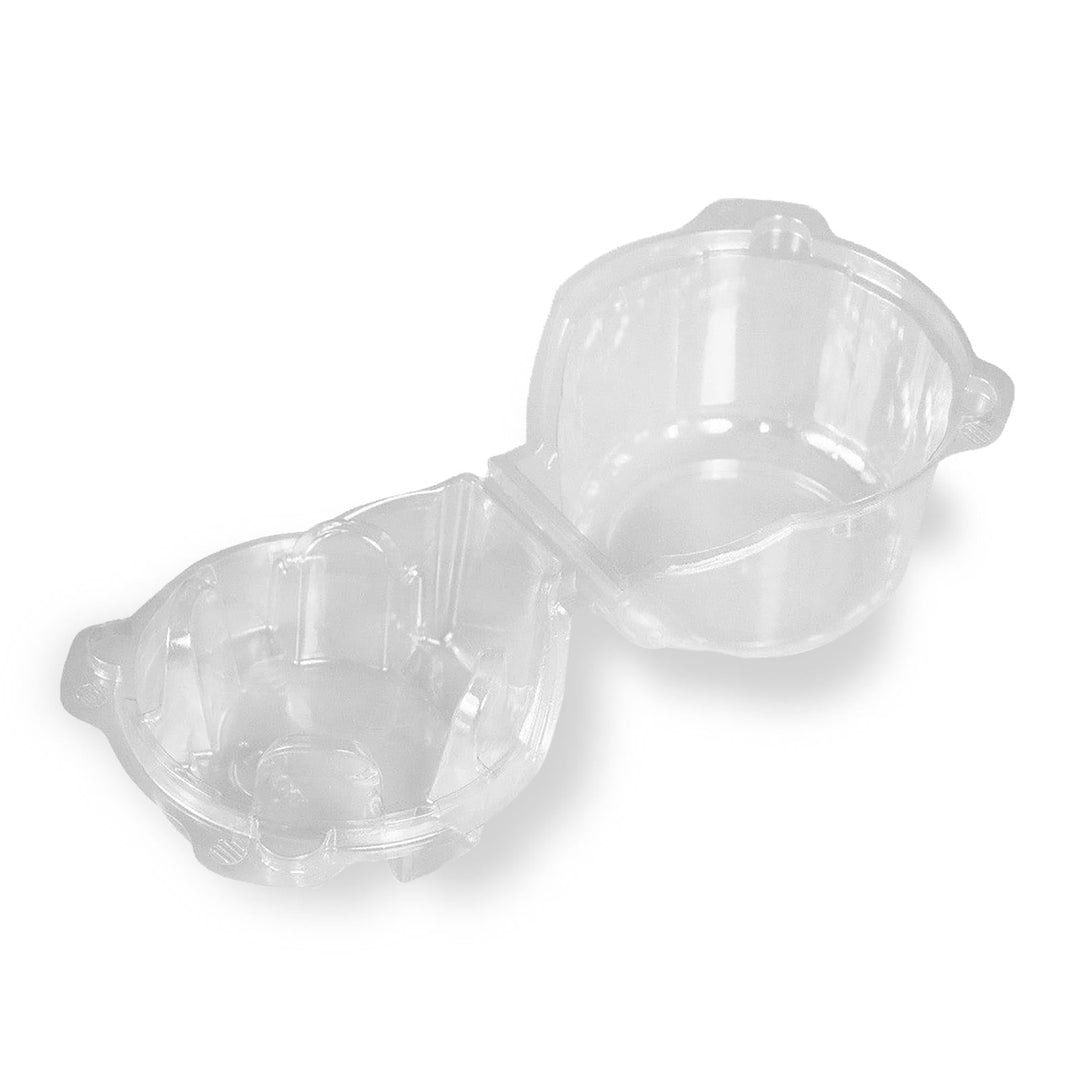 Single Cup Clear Hinged Plastic Cupcake Containers