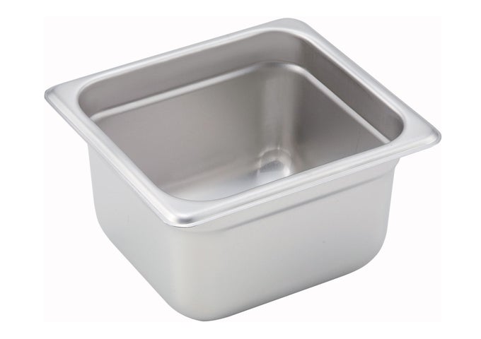 Winco SPJH-604 1/6 Size 4" Stainless Steel Steam Table Pan Winco