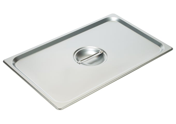 Winco SPSCF Solid Stainless Steel Cover For Full Size Steam Table Pan