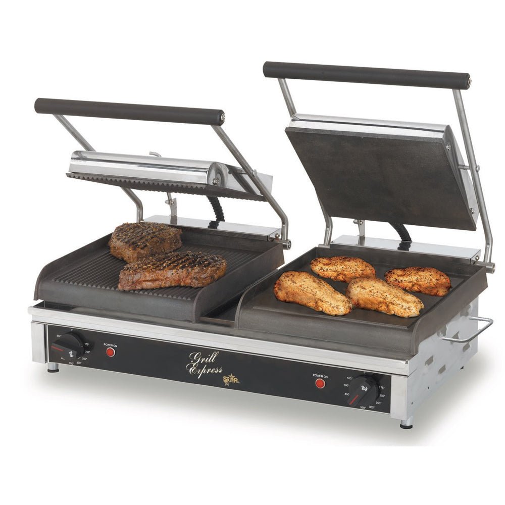 Star GX20IG 20" Grill Express Sandwich Grill with Grooved Iron Plate Star