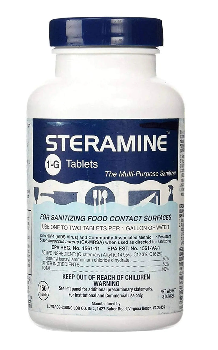 Steramine Sanitizer Tablets Edwards-Councilor