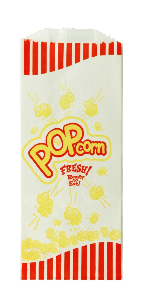 Stock Printed 1.5LB White Popcorn Bags (512) 50/Pack