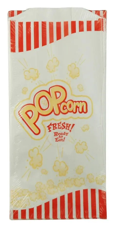 Stock Printed 2Lb Popcorn Bags (514) 50/Pack Brown Paper Goods