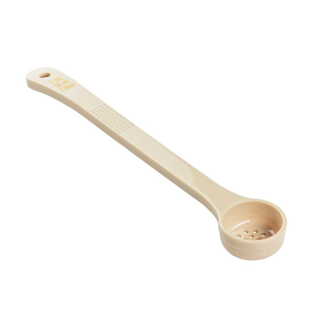 Tablecraft 1 oz Portion Long Handle Perforated Spoon