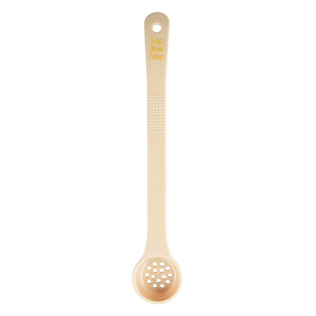 Tablecraft 1 oz Portion Long Handle Perforated Spoon Tablecraft