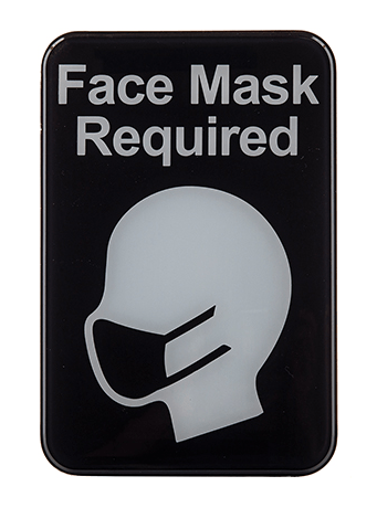 Tablecraft 10541 Face Mask Required Sign 6" x 9" Tablecraft