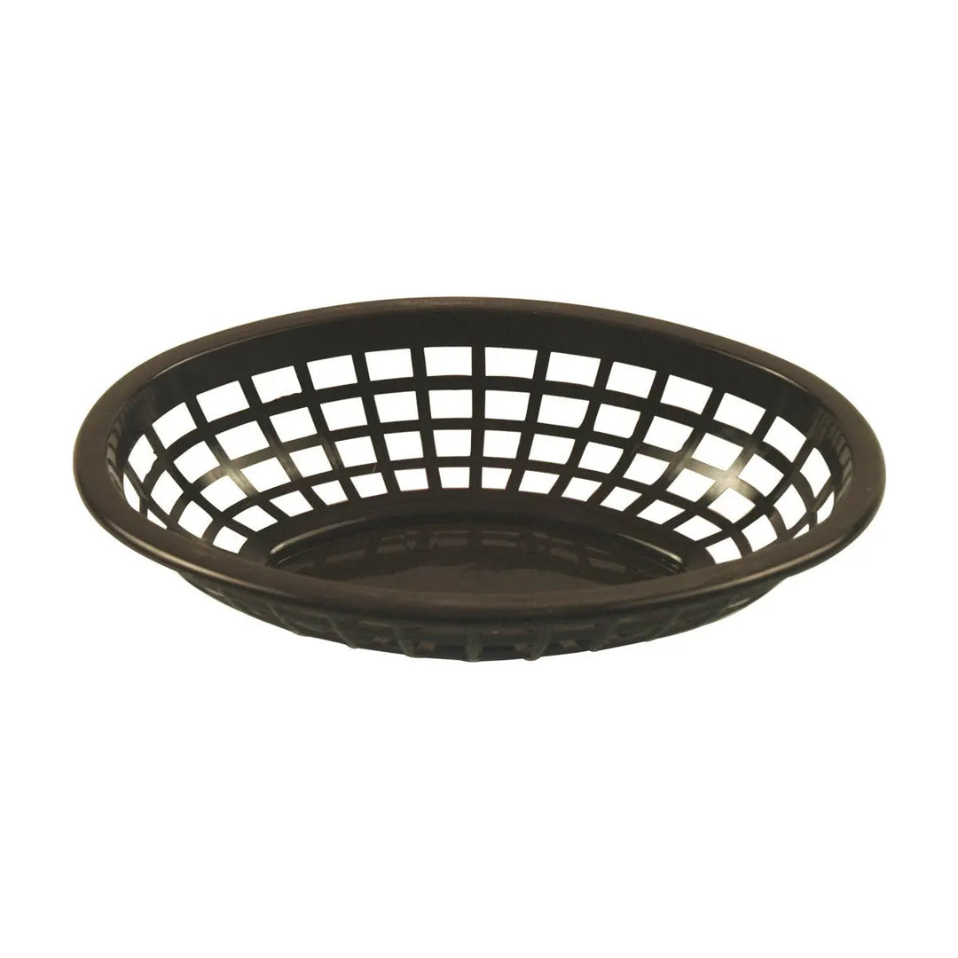 Tablecraft 1071BR 8" Oval Brown Plastic Basket Tablecraft