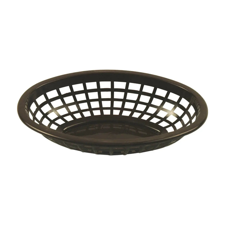 Tablecraft 1071BR 8" Oval Brown Plastic Basket Tablecraft
