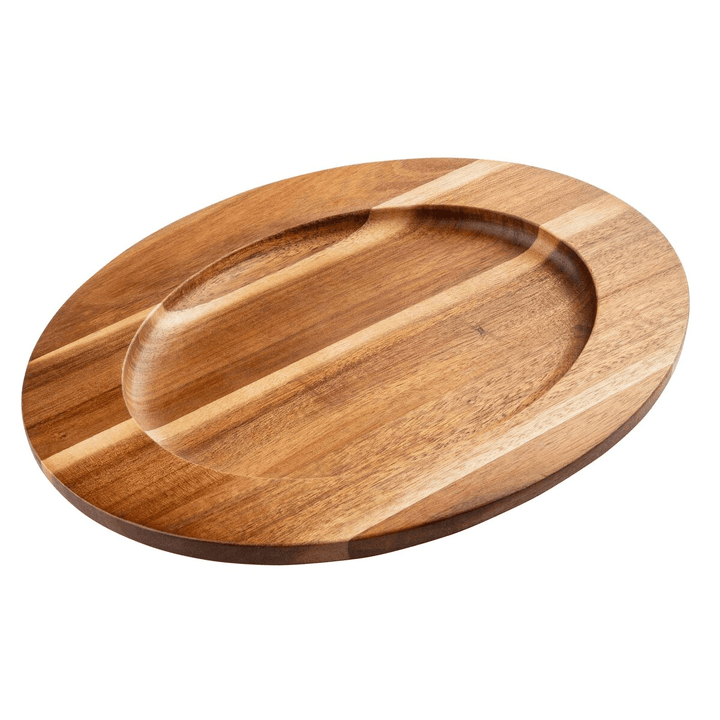 Tablecraft 10764 Acacia Wood Underliner for Cast Iron Oval SkilletShopAtDean