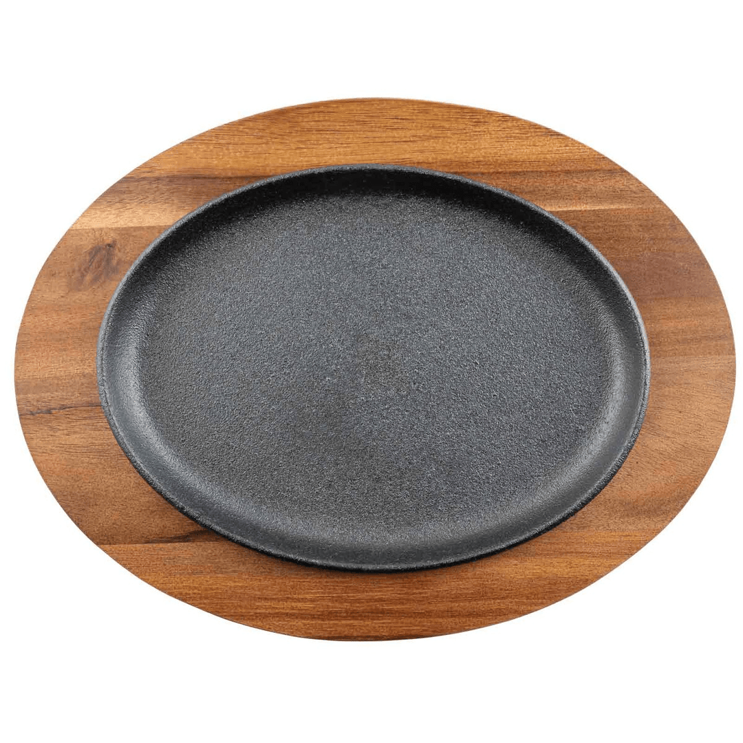 Tablecraft 10764 Acacia Wood Underliner for Cast Iron Oval SkilletShopAtDean