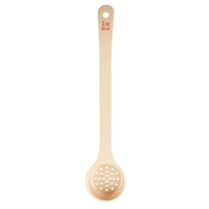 Tablecraft 2 oz Portion Long Handle Perforated Spoon Tablecraft