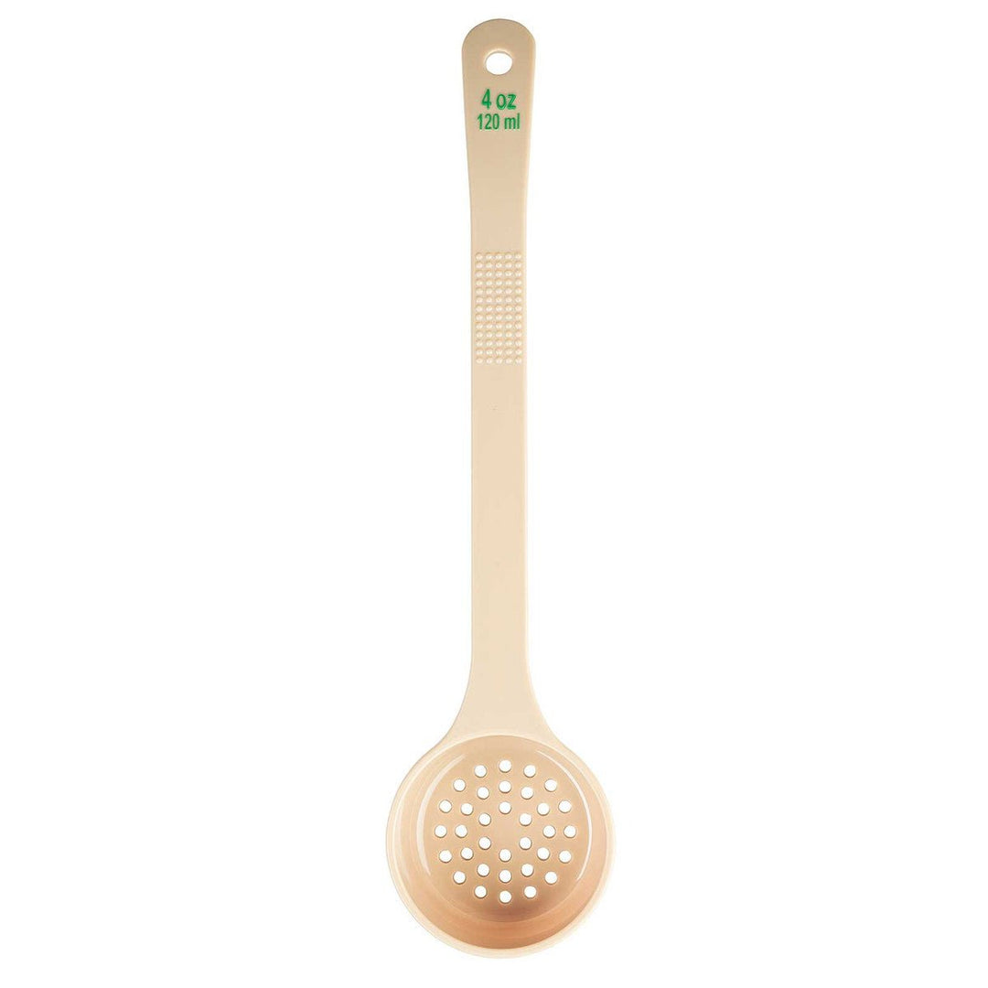 Tablecraft 4 oz Portion Long Handle Perforated Spoon