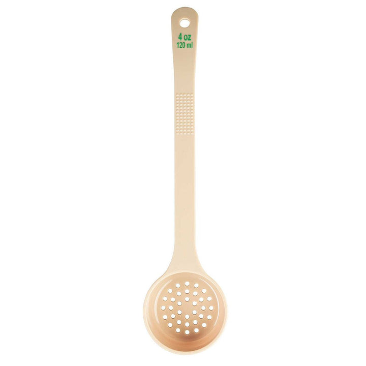 Tablecraft 4 oz Portion Long Handle Perforated Spoon Tablecraft