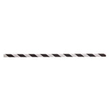 Tablecraft 5.75" Wrapped Sip Stick Black W/White Stripe