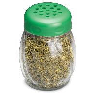 Tablecraft 6 Oz Cheese Shaker Perforated Green Plastic Top Tablecraft