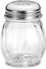 Tablecraft 6 Oz Cheese Shaker Perforated Chrome Plastic Top