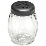 Tablecraft 6 Oz Cheese Shaker Perforated Black Plastic Top