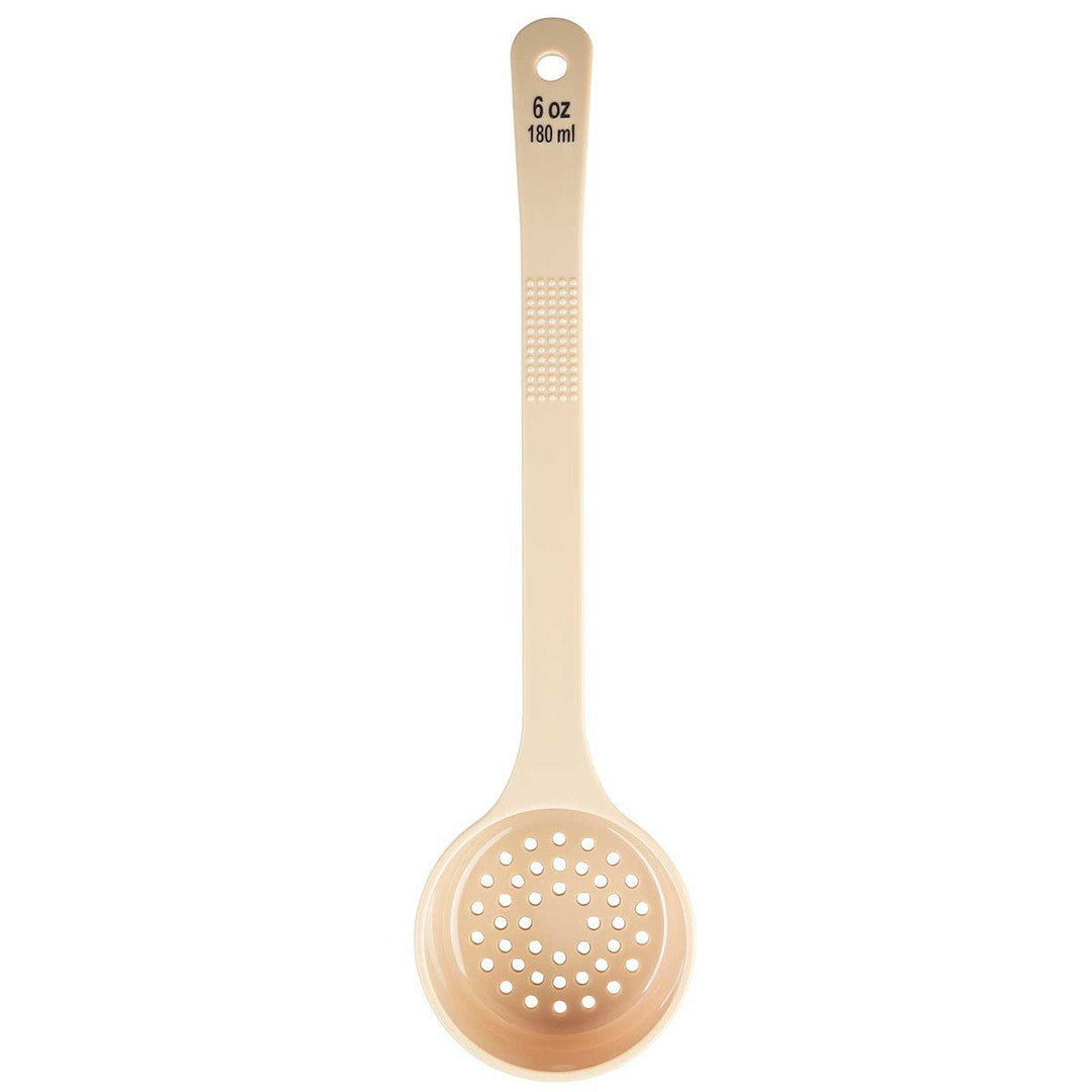 Tablecraft 6 oz Portion Long Handle Perforated Spoon
