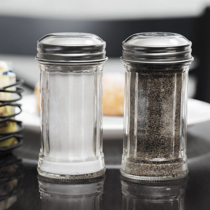 Tablecraft 657 2 oz Fluted Salt & Pepper Shakers Tablecraft