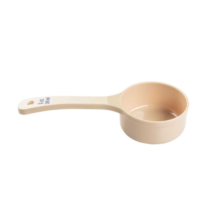 Tablecraft 8 oz Portion Short Handle Solid Spoon