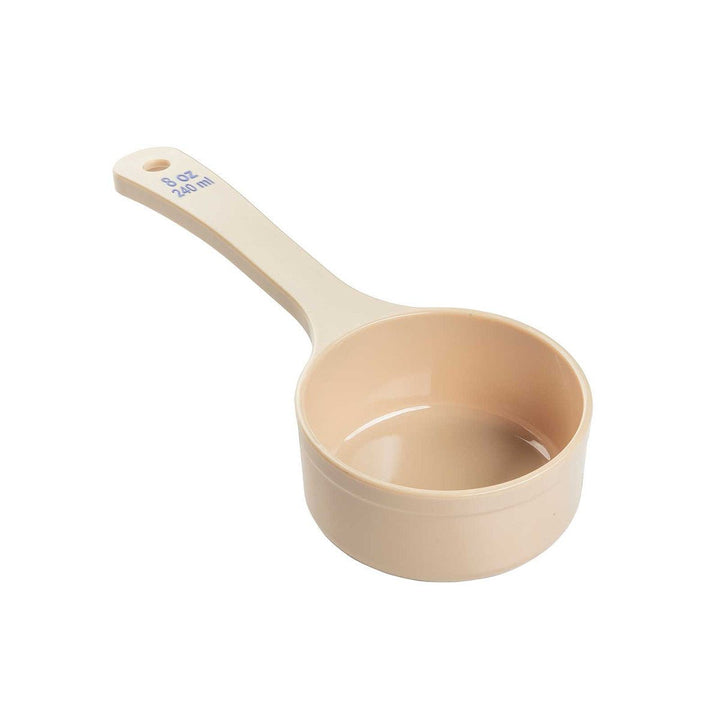 Tablecraft 8 oz Portion Short Handle Solid Spoon