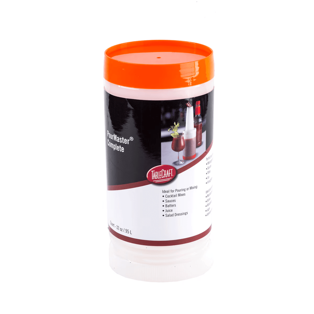 Tablecraft 8032X 32 oz Orange PourMaster Complete 3 Piece SetShopAtDean