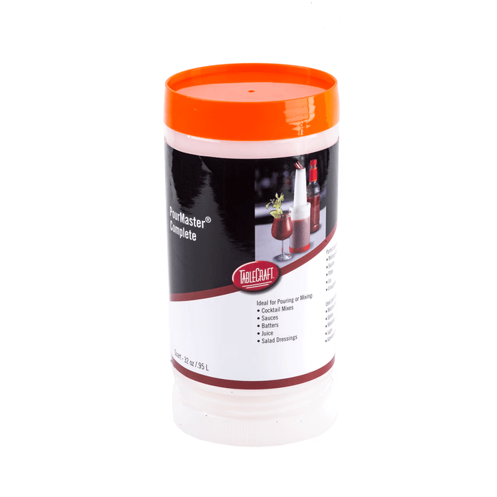 Tablecraft 8032X 32 oz Orange PourMaster Complete 3 Piece SetShopAtDean