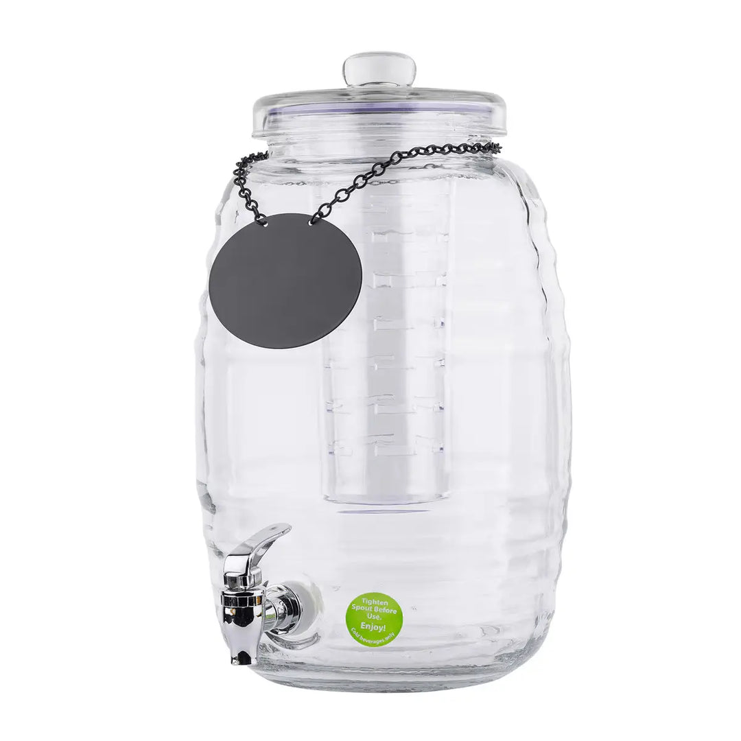 Tablecraft BDG1000 2.5 Gallon Beehive Dispenser with Ice Core Infuser and Chalkboard Necklace BeverageShopAtDean