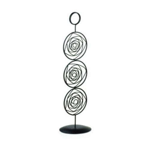 Tablecraft BKC15 15" Circle Stainless Steel Number Stand Black