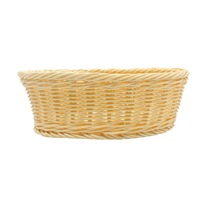 Tablecraft M1174W  9-1/4" Natural Hand Woven Oval Basket