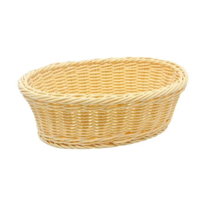 Tablecraft M1174W  9-1/4" Natural Hand Woven Oval Basket